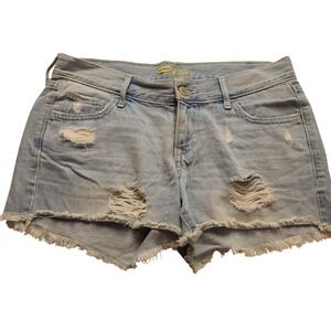Old Navy The Diva Distressed Denim Shorts Light Wash Frayed Hem Size 2 Classic